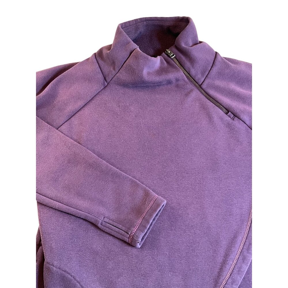 Athleta‎ Purple Small Pullover #54023 Karma Asym Sweatshirt High Neck
